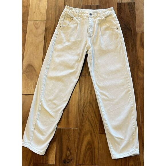 Shein‎ Jeans Womens Small Cream Ivory Color - Picture 1 of 4
